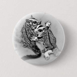 Suiker Glider Joeys Black & White Ronde Button 5,7 Cm