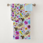 suiker Glider Schattige Bloemen Bad Handdoek (Insitu)