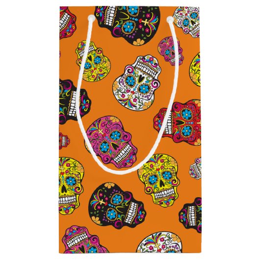 Suiker halloween dag van de dode afdruk klein cadeauzakje (Achterkant)