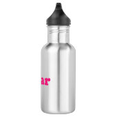 Suiker heet roze moderne typografie meisjesachtig waterfles (Rechts)