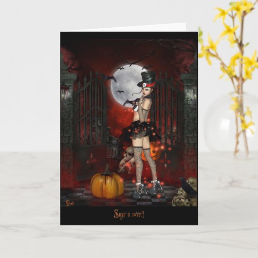 Suiker is zoet kaart (Gele Bloem)