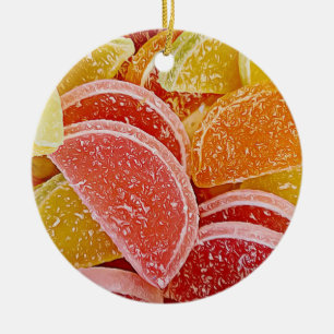 Suiker Jelly Snoepjes Realistisch Eten Kerstmis Keramisch Ornament
