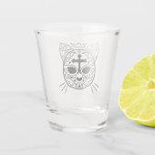 Suiker kat schedel shot glas (Achterkant)