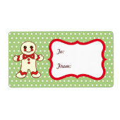 Suiker kerstkoekjeskoekjes, cadeauetiketten voor L Etiket (Voorkant)