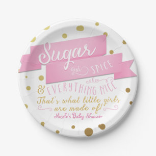 Suiker & Kruiden & Alles Leuk Baby Shower Borden Papieren Bordje