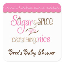 Suiker, kruiden en alles leuk feestartikel sticker