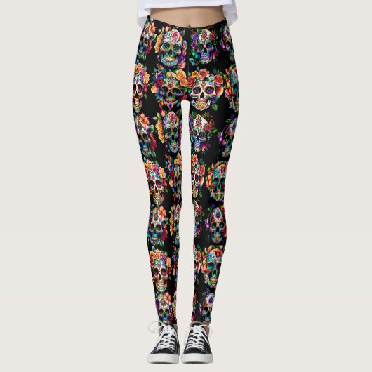 Suiker Leggings van de schedeldans - Koel (Voorkant)
