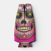 Suiker magenta Floral Flesjeskoeler (Achterkant)