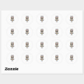Suiker Mexicaanse zuster RN Costume Cool Hallo Ronde Sticker (Vel)