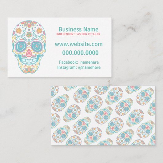 Suiker Mode kleinhandelaar Visitekaartje (Voorkant / Achterkant)