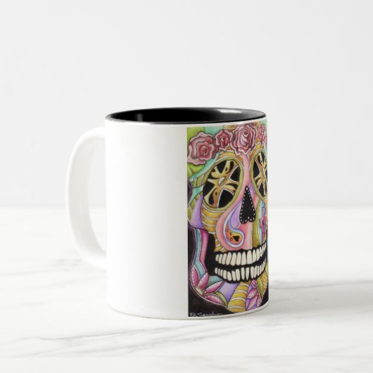 Suiker Mok schedel (Voorkant links)