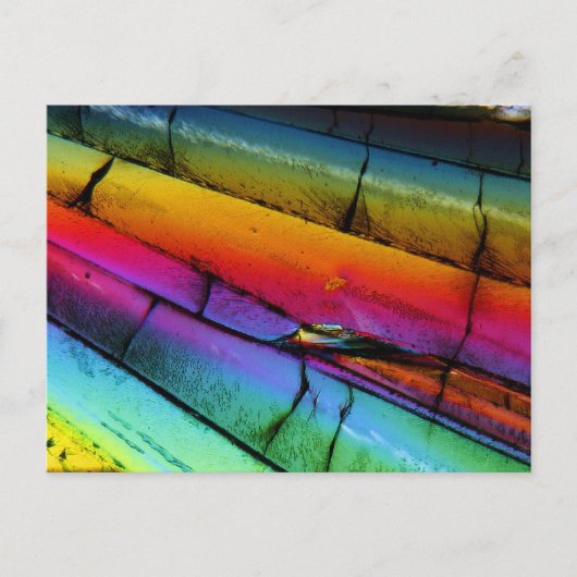 Suiker onder een microscoop briefkaart (Voorkant)