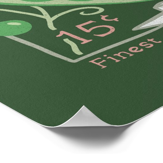 Suiker ongekende erwt-zaadpakket (rijk groen) poster (Hoek)