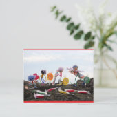 Suiker oogstende Fubby's. Briefkaart (Staand voorkant)