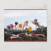 Suiker oogstende Fubby's. Briefkaart (Voorkant)