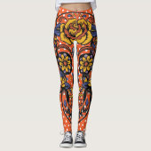 Suiker Oranje Paarse pokstip Leggings (Voorkant)