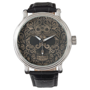 Suiker Ornament Black en Gold Horloge