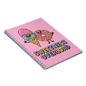 Suiker Overload | Donut & Ijsje Kinderen Notitieboek (Rechterzijde)