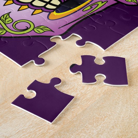 Suiker Paarse flora Legpuzzel (Zijkant)