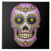 Suiker Paarse flora Tegeltje (Voorkant)