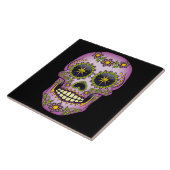 Suiker Paarse flora Tegeltje (Zijkant)