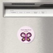 Suiker plum Butterfly Baby shower Magnet (Insitu (Vaatwasser))