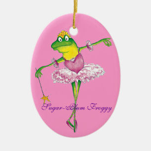 Suiker plum Fairy Froggy-versiering Keramisch Ornament