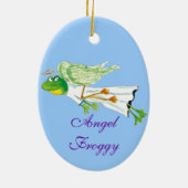 Suiker plum Fairy Froggy-versiering Keramisch Ornament (Achterkant)