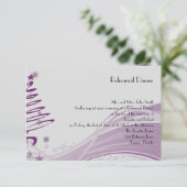 Suiker plum Tree Snowflake Wedding Rehearsal Dinne Kaart (Staand voorkant)