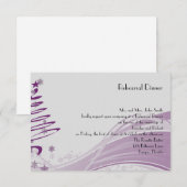 Suiker plum Tree Snowflake Wedding Rehearsal Dinne Kaart (Voorkant / Achterkant)