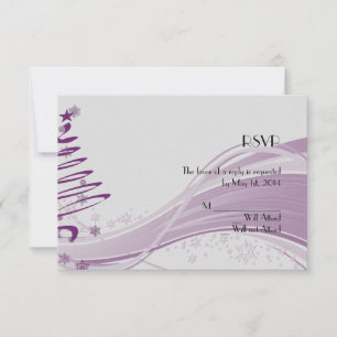 Suiker plum Tree Snowflakes Weddenschapskaart RSVP Kaartje