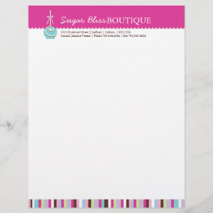 Suiker Pop Letterhead Briefhoofd Ontwerp