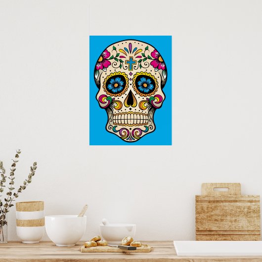 Suiker Poster schedel (Keuken)