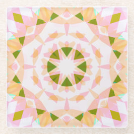 Suiker Roze Lente Groene Ster Dopamine Decor Art Glazen Onderzetter