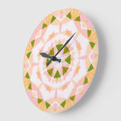 Suiker Roze Lente Groene Ster Dopamine Decor Art Grote Klok (Hoek)