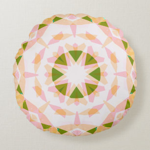 Suiker Roze Lente Groene Ster Dopamine Decor Art Rond Kussen