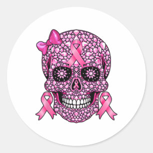 Suiker roze lintje borst kanker Gi Ronde Sticker