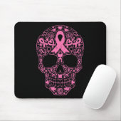 Suiker roze lintje Calavera Breast Cancer Awa Muismat (Met muis)