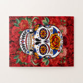 Suiker roze roze rozen Feestdagen 11 x 14 Legpuzzel (Horizontaal)