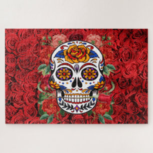 Suiker roze roze rozen Feestdagen groot Legpuzzel