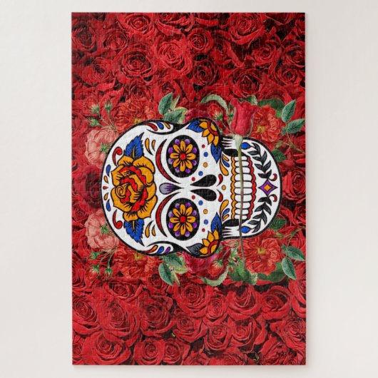 Suiker roze roze rozen Feestdagen groot Legpuzzel (Verticaal)