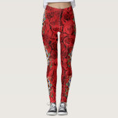 Suiker roze roze rozen Feestdagen Leggings (Voorkant)