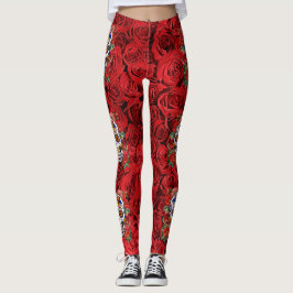 Suiker roze roze rozen Feestdagen Leggings
