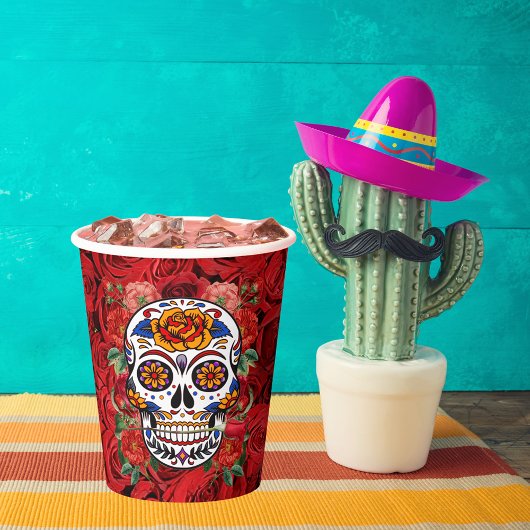 Suiker roze roze rozen Feestdagen Papieren Bekers