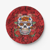 Suiker roze roze rozen Feestdagen Papieren Bordje (Voorkant)