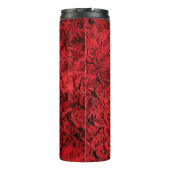 Suiker roze roze rozen Feestdagen Thermosbeker (Achterkant)