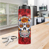 Suiker roze roze rozen Feestdagen Thermosbeker