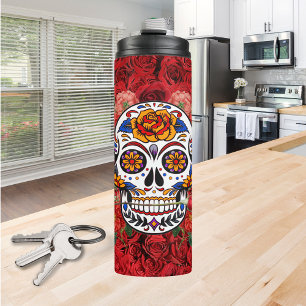 Suiker roze roze rozen Feestdagen Thermosbeker