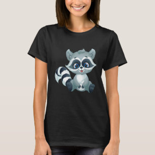 Suiker schattige wasbeer baby t-shirt