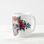 Suiker schedel 2 koffiemok (Voorkant rechts)